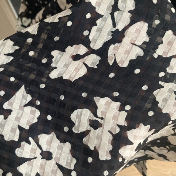 Navy Dress with flower patter - Picture 3 of 5